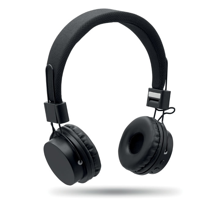 Casque publicitaire pliable sans fil en ABS TONE Noir