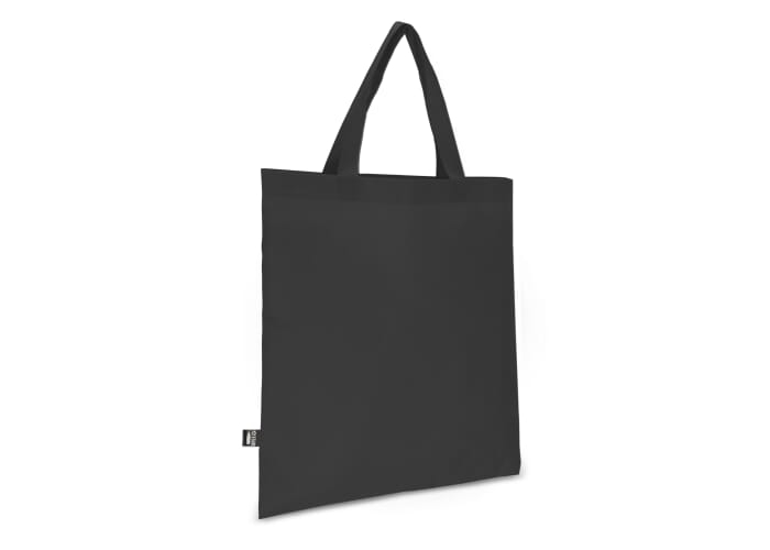 Tote-bag personnalisé avec poignées courtes rPET non tissé 75g Gris