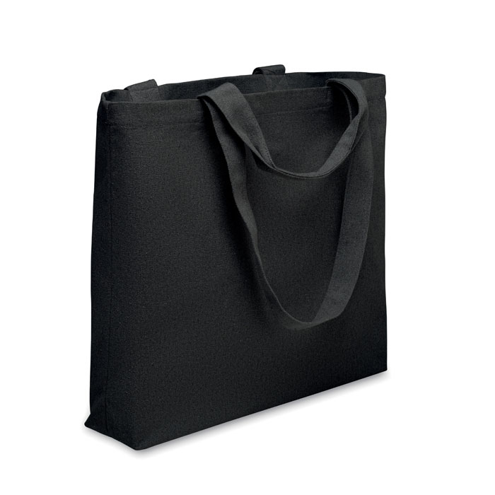 Sac de plage personnalisé coton recyclé 320g MALDI BEACH Noir