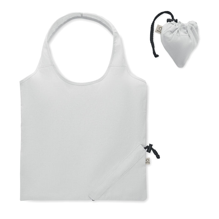 Sac shopping pliable promotionnel 140g CARRIE COLOUR Blanc