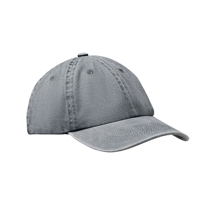 Casquette baseball personnalisée 6 pans coton 265g BEAU Gris