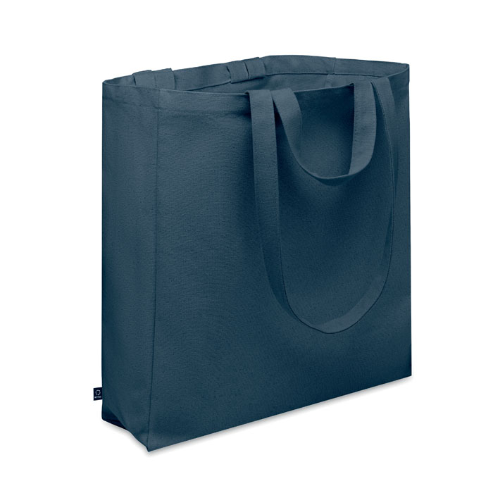 Sac shopping personnalisé coton recyclé 380g GAVE COLOUR Bleu