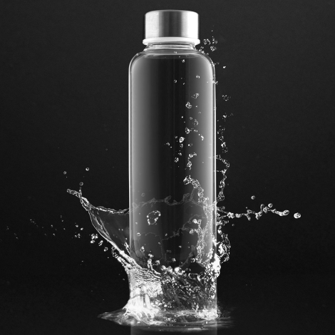Verre bocal recyclé juggo avec paille 550 ml publicitaire personnalisé