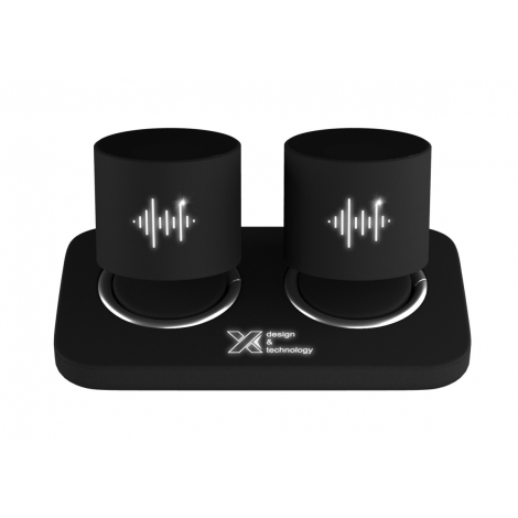 2 enceintes publicitaires speaker double ring 2 x 3 W